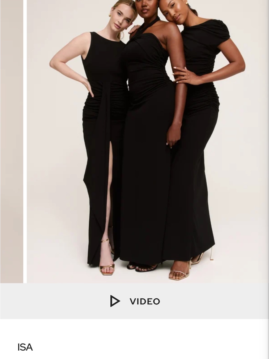 Women's Black Sleeveless Split-Front Evening Dress — image 6 of 8